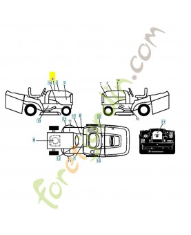 autocollant interieur de capot 532409659. Pièce de rechange Husqvarna