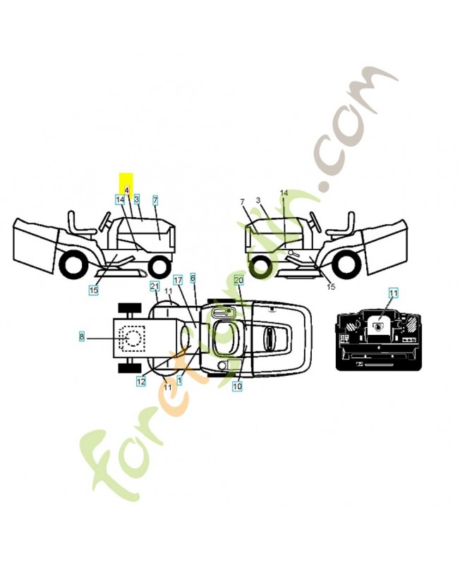 autocollant interieur de capot 532409659. Pièce de rechange Husqvarna autocollant interieur de capot 532409659. Pièce de rechange Husqvarna