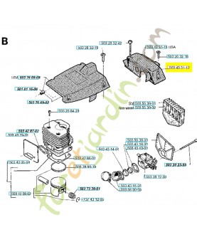 Couvercle de filtre 503433112. Pièce de rechange Husqvarna