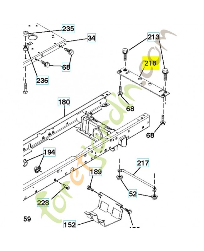 Plaque repose capot 532196395. Pièce de rechange Husqvarna Plaque repose capot 532196395. Pièce de rechange Husqvarna