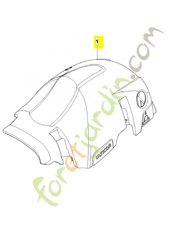 capot cylindre 578229701. Pièce de rechange Husqvarna