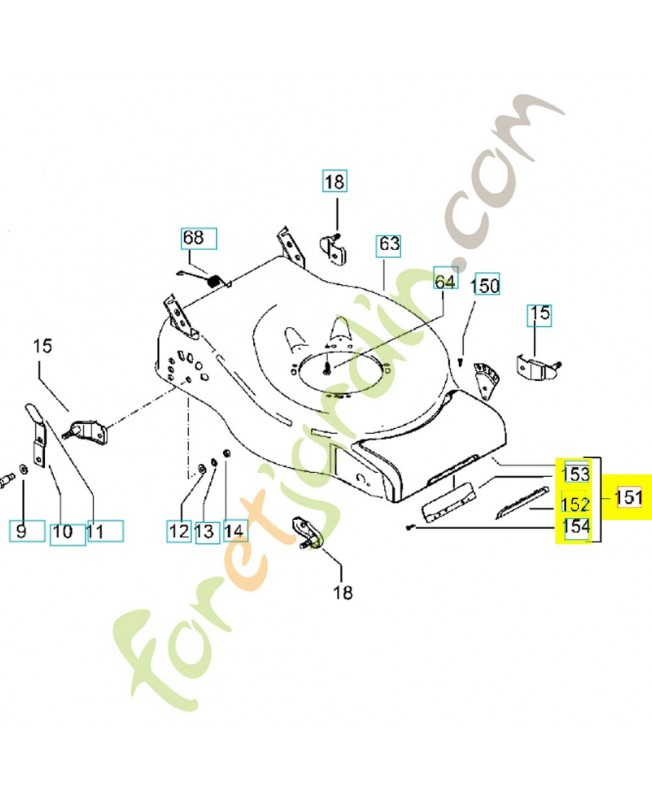 capot avant complet 575562004. Pièce de rechange Husqvarna