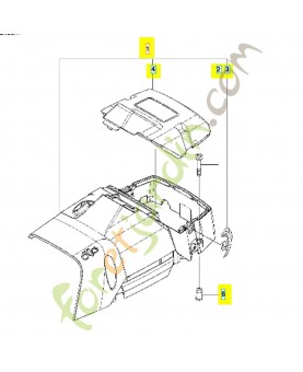 capot cylindre complet Capot 574458202. Pièce de rechange Husqvarna