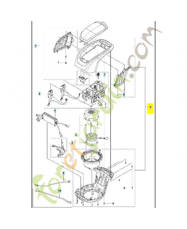 CAPOT DU MOTEUR COMPLET 593203901. Pièce détachée Husqvarna