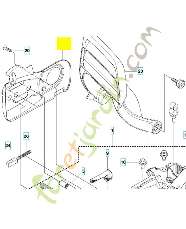 plaque de guidage 544094001. Pièce de rechange Husqvarna