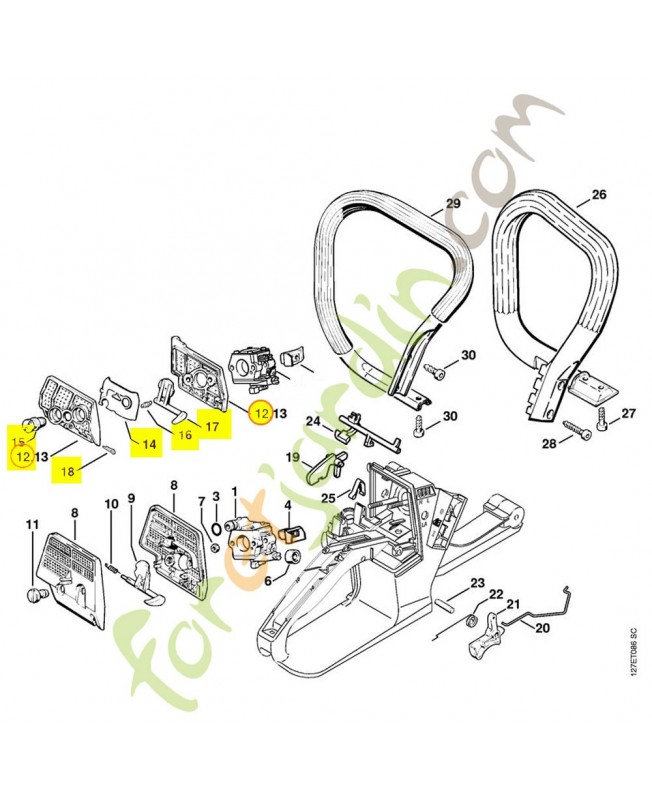 Filtre a air ( tissu métal )1121-120-1610 . Pièce détachée Stihl / Vicking