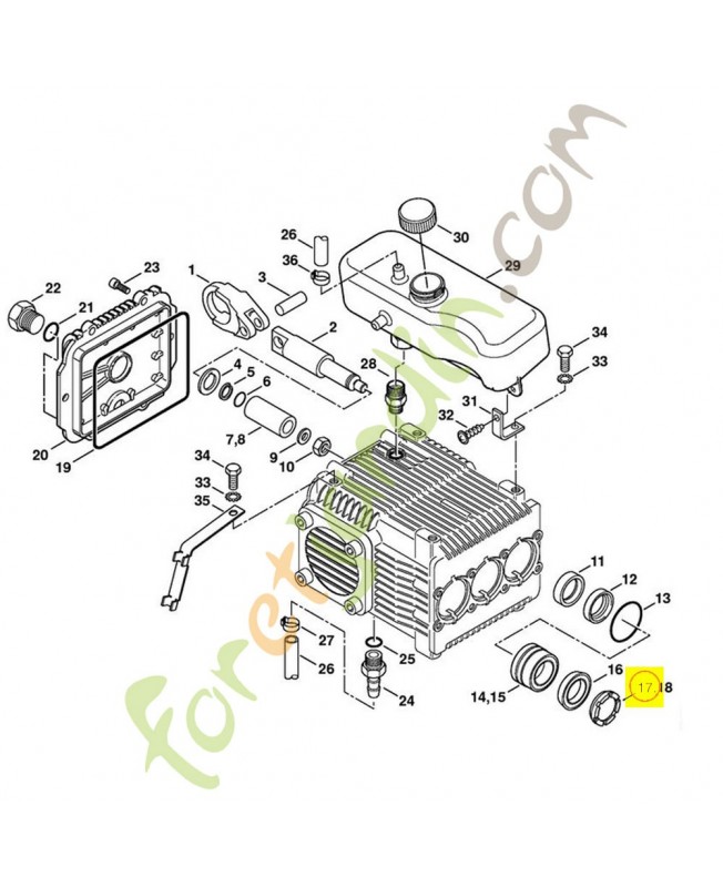 Jeu d anneaux 4747-007-1052. Pièce détachée Stihl / Vicking