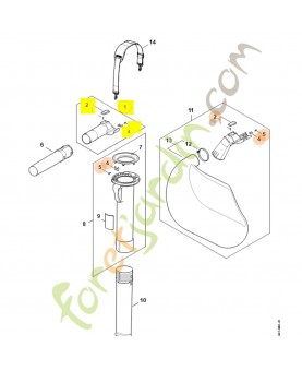 Tube de soufflage SA02-700-1801. Pièce détachée Stihl / Vicking