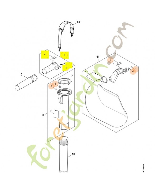 Tube de soufflage SA02-700-1801. Pièce détachée Stihl / Vicking Tube de soufflage SA02-700-1801. Pièce détachée Stihl / Vicking
