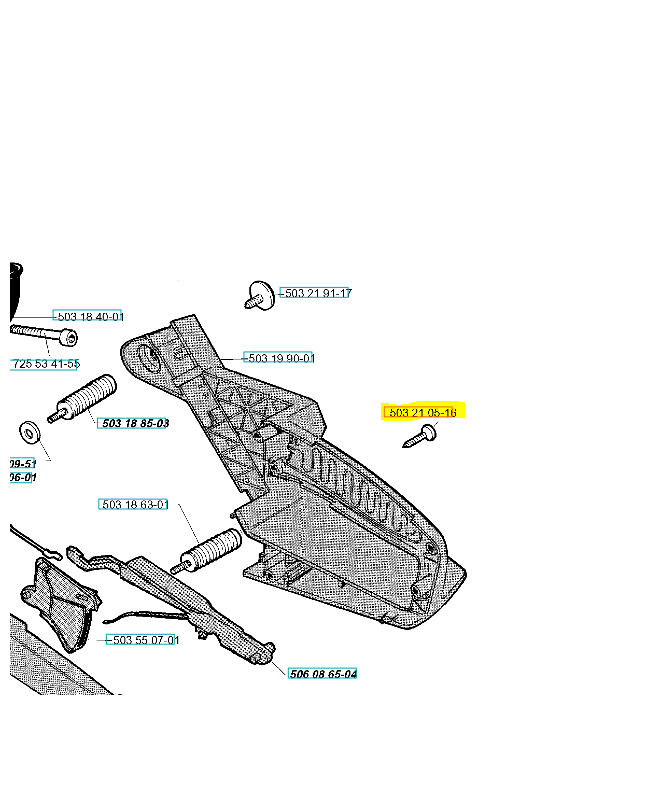 Vis Husqvarna ref. 503215716 Remplace référence 503210516 ; 503217816 ; 503213416