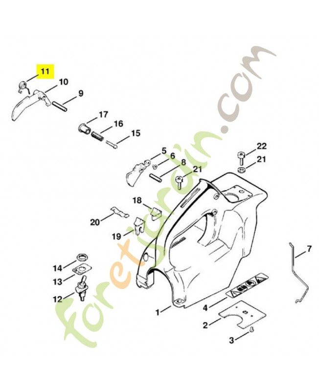 Ressort 1108-182-4500 pour tronçonneuse stihl