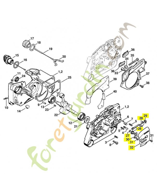 Jeu tendeur de chaine 1125-007-1036. Pièce détachée Stihl / Vicking