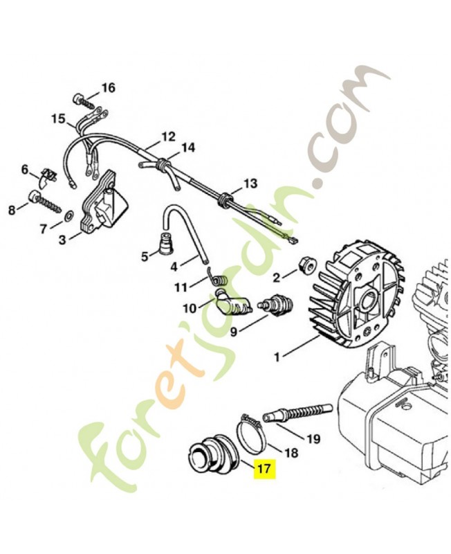 Coude 1127-141-2200. Pièce détachée Stihl