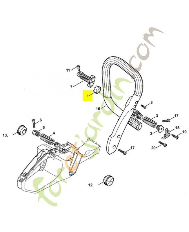 Butoir d’arrêt 1140-791-2800. Pièce détachée Stihl / Vicking