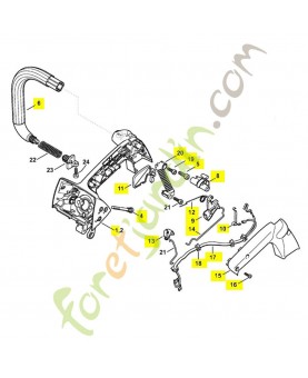 Carter de poignée complet 1137-790-1007. Pièce détachée Stihl