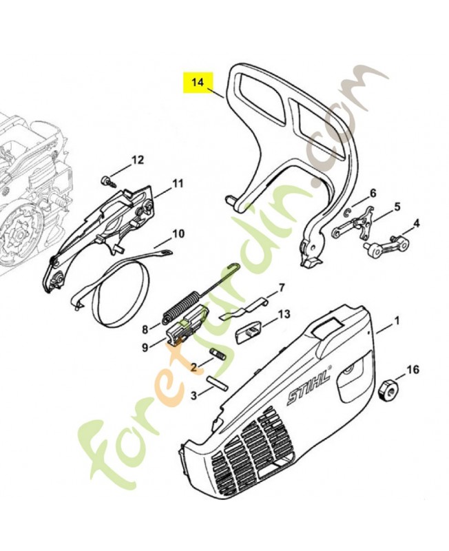 Protege-main 1137-792-9100. Pièce détachée Stihl / Vicking