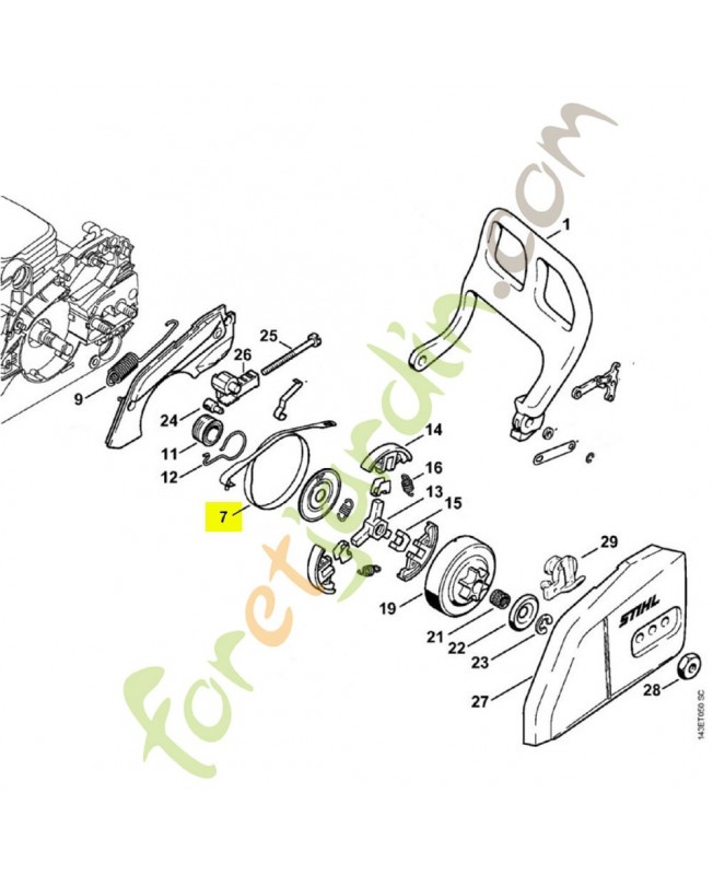 Collier de frein 1123-160-5400. Pièce détachée Stihl / Vicking Collier de frein 1123-160-5400. Pièce détachée Stihl / Vicking