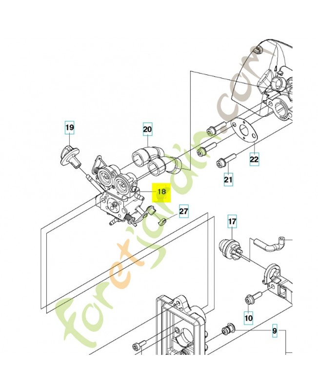 carburateur 586346601 Pièce de rechange Husqvarna 