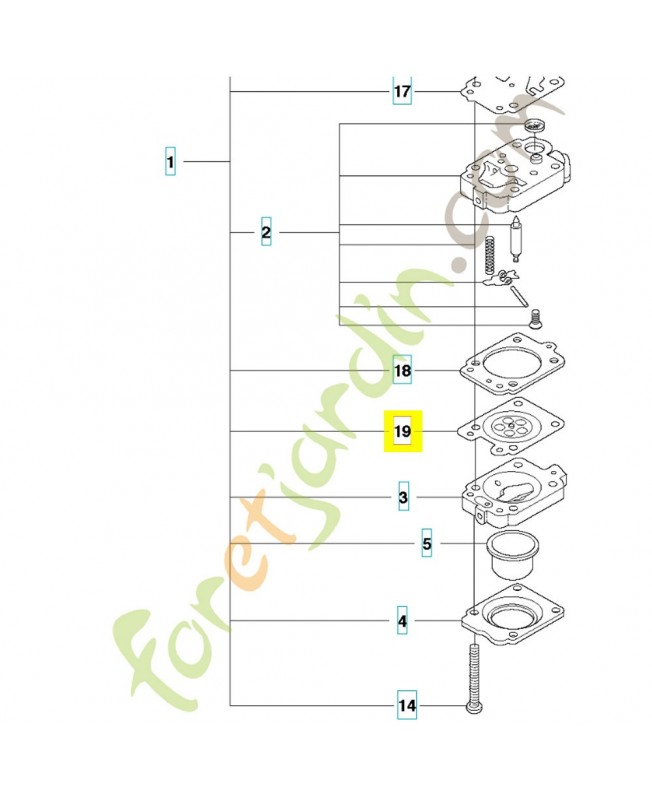 membrane 591162201. Pièce détachée Husqvarna membrane 591162201. Pièce détachée Husqvarna