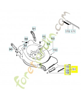 capot avant complet 575562304. Pièce de rechange Husqvarna
