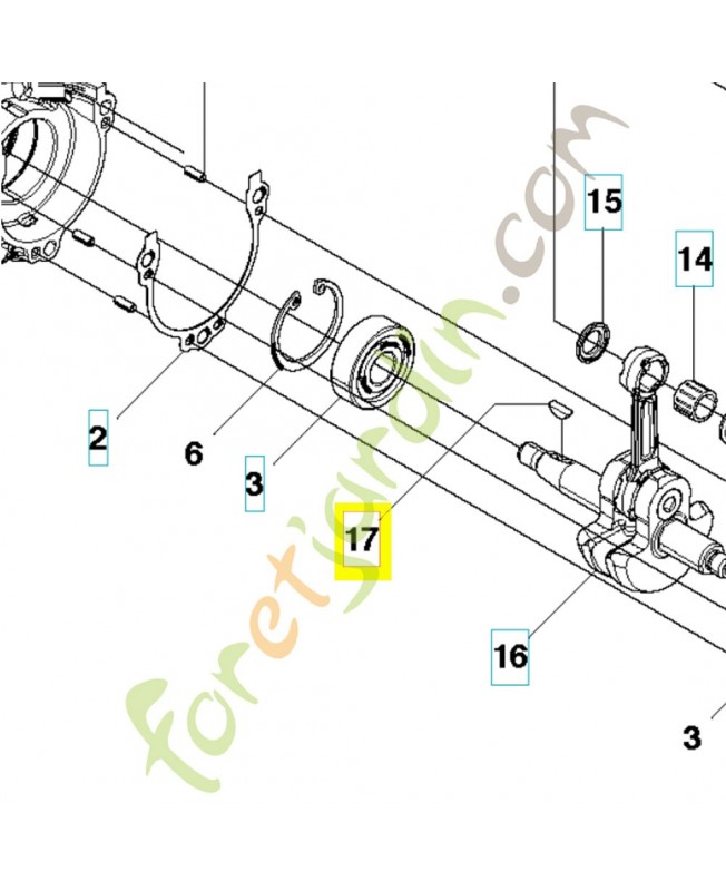 Clavette 506689401. Pièce de rechange Husqvarna