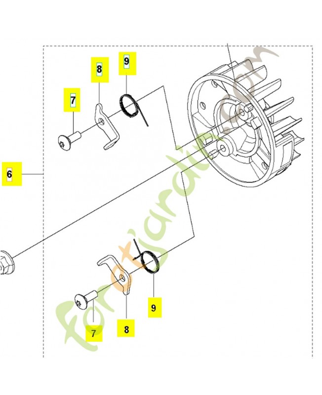 VOLANT COMPLET 585683101. Pièce de rechange Husqvarna