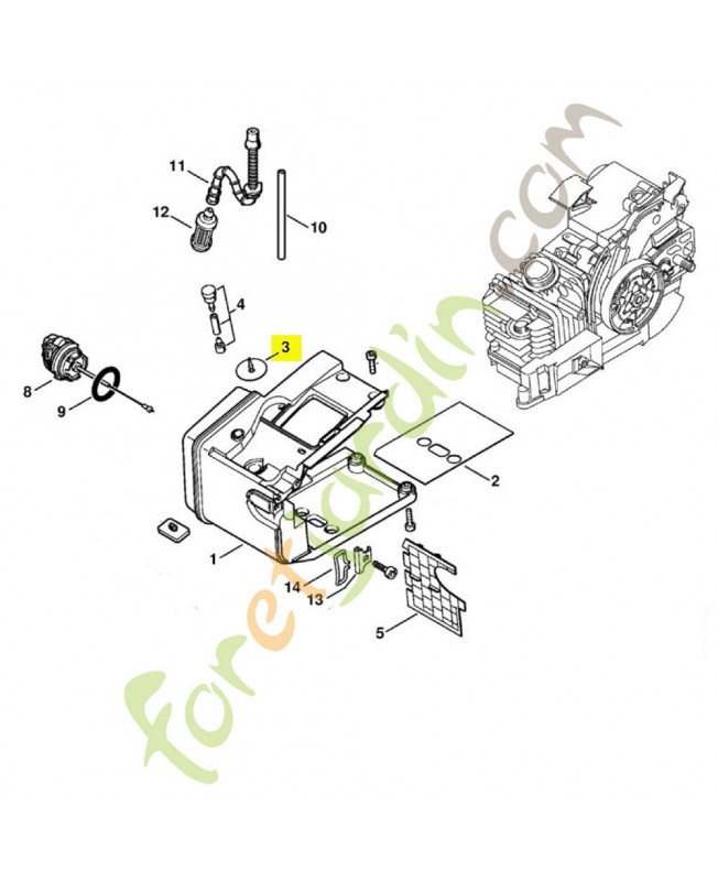 Soupape 1110-353-1600. Pièce détachée Stihl / Vicking 
