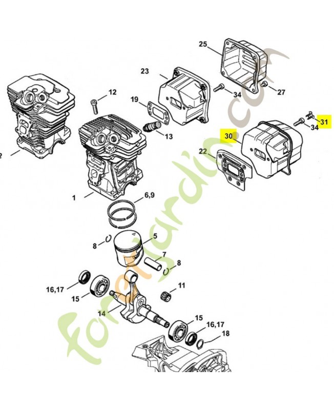 silencieux 1140-140-0653 stihl