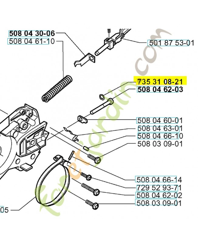 Circlip 735310821. Pièce de rechange Husqvarna 