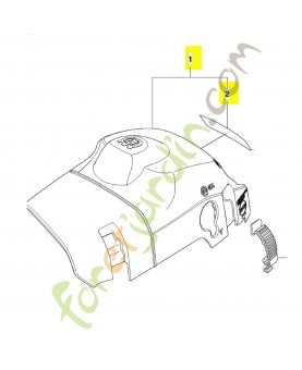 capot cylindre complet 504790201. Pièce de rechange Husqvarna référence 504790201