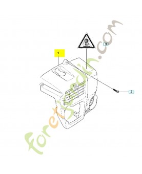 Capot de cylindre 502843001. Pièce de rechange Husqvarna