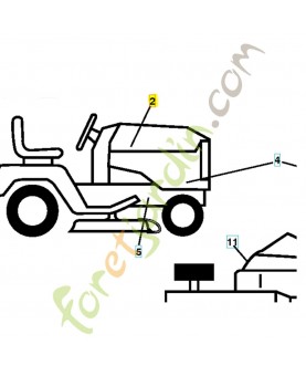 autocollant logo capot 581627301. Pièce de rechange Husqvarna