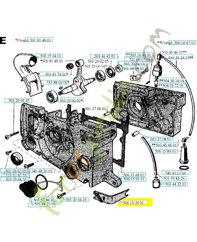Capot 506152901. Pièce de rechange Husqvarna