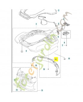 Capot protection carter 593117401. Pièce détachée Husqvarna