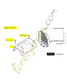 Capot cylindre 502087509. Pièce de rechange Husqvarna