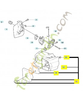 capot cylindre complet 537412004. Pièce de rechange Husqvarna