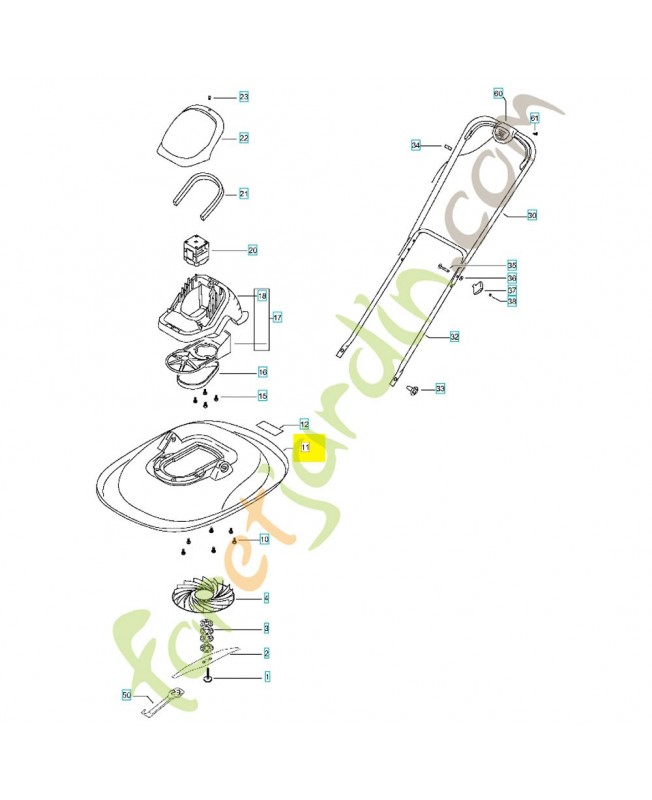Capot 510727300. Pièce détachée Husqvarna