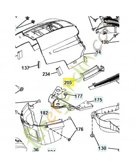 AILE ARRIÈRE 532411076. Pièce de rechange Husqvarna