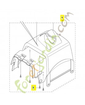 capot cylindre 544160102. Pièce de rechange Husqvarna