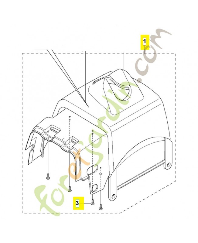 capot cylindre 544160102. Pièce de rechange Husqvarna