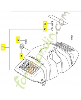 capot cylindre complet 544457302. Pièce de rechange Husqvarna