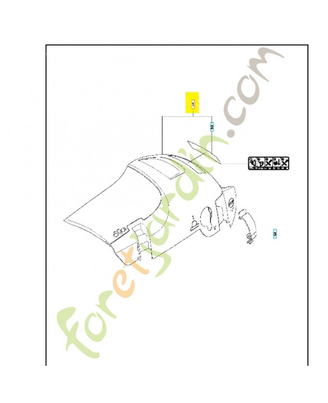 capot cylindre complet 577860201. Pièce de rechange Husqvarna
