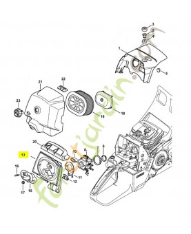 Socle de filtre 1128-141-0900. Pièce détachée Stihl / Vicking
