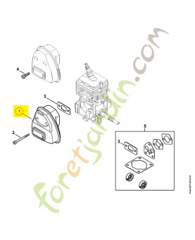 Silencieux fs 56 4144-140-0604. Pièce de rechange Sithl / Vicking