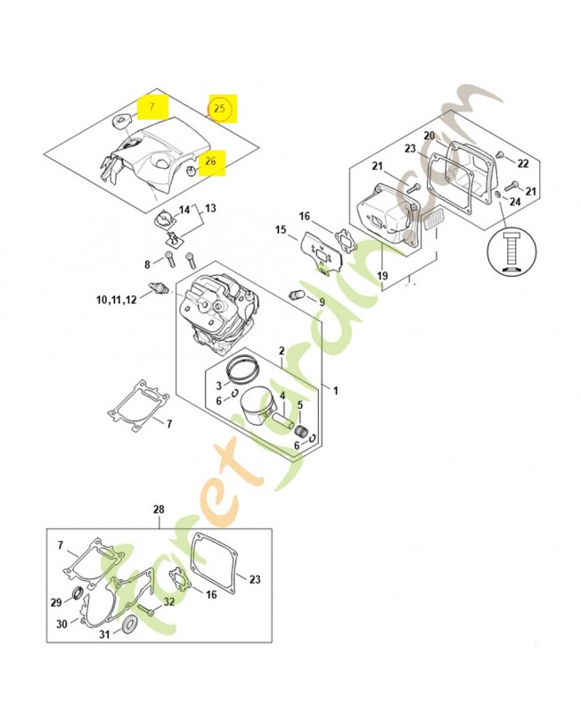 Capot complet 1147-080-1602. Pièce détachée Stihl 