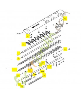 Barre de coupe 750 mm hs 4237-710-5912 stihl
