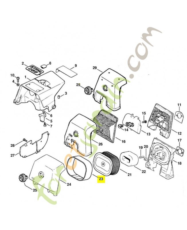 Préfiltre feutre 0000-141-0300. Pièce détachée Stihl / Vicking