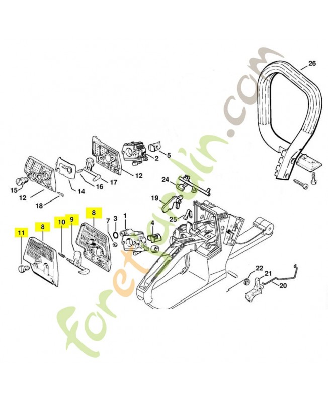 Filtre air feutre 1121-120-1618. Pièce détachée Stihl / Vicking