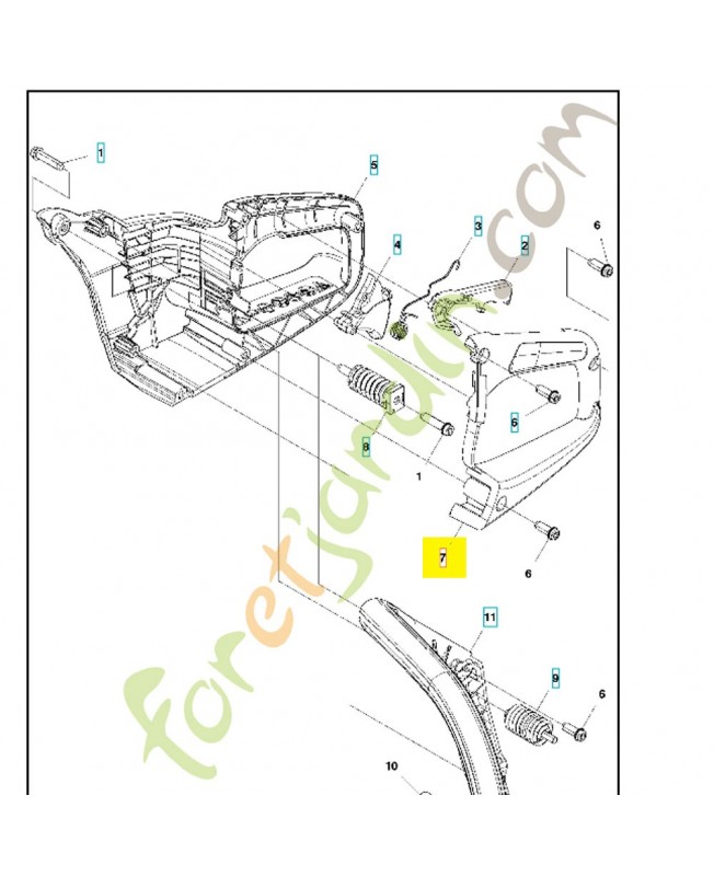 Couvercle 537230704. Pièce de rechange Husqvarna