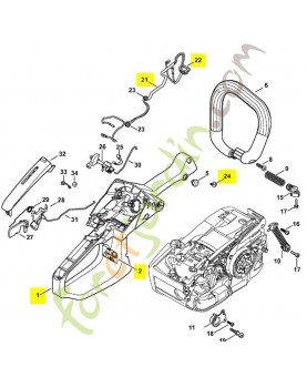 Carter de poignée 1145-790-1050. Pièce détachée Stihl / Vicking
